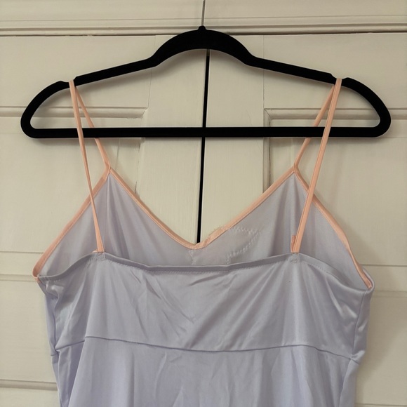 Vintage Lady Cameo Dallas Nylon Chemise Slip Blue Peach Embroider USA Size Small - Picture 6 of 11